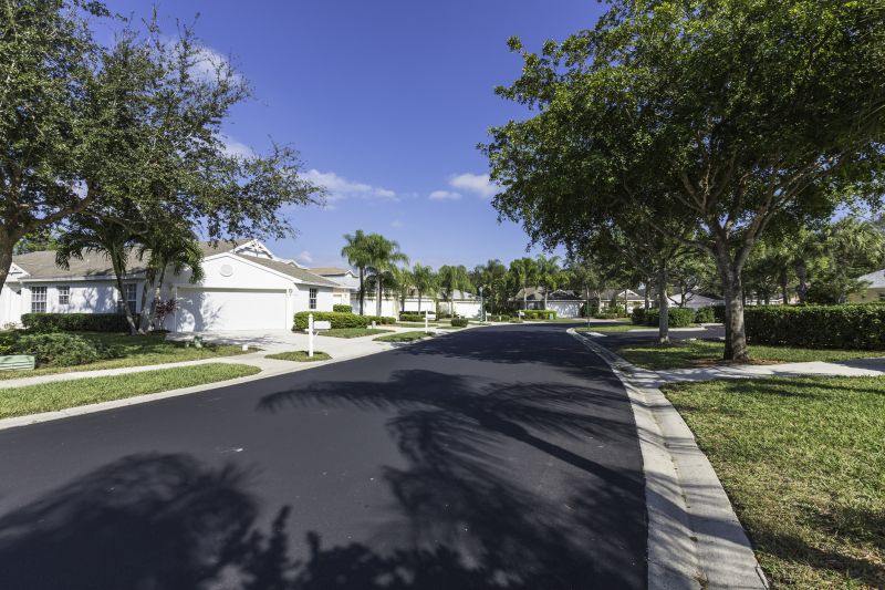 Residential Driveway with Fresh Asphalt